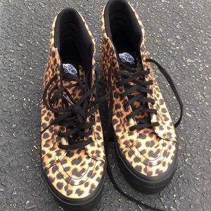 vans cheetah platform sneakers